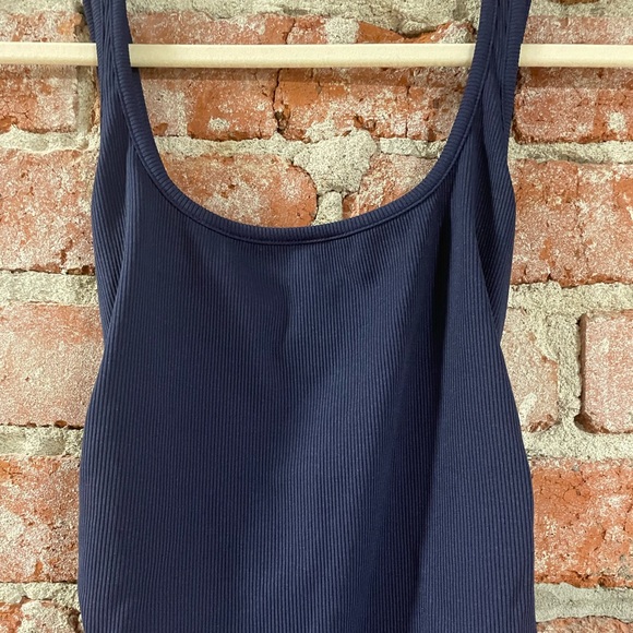 Amazon Crew Neck Sleeveless Bodycon Dress Ribbed Ruched Party Club Mini Dress- S - Picture 4 of 8